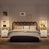 Furnulem Dresser Set Of 2, Storage Organizer with 4 Drawers, Chest Of Drawers with LED Light & Charging Station, Farmhouse Dresser for Bedroom, Office - 2 of 4