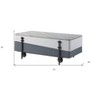HomeRoots 47" Gray White and Black Faux Marble Wood and Steel Lift Top Coffee Table - 3 of 4