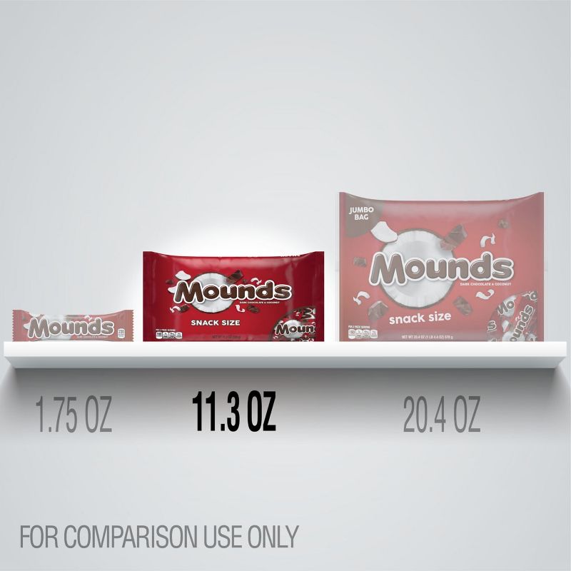 Mounds Dark Chocolate and Coconut Snack Size Candy Bars - 11.3oz, Bag, 6 of 7