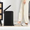 Bathroom Trash Can with Lid, Stainless Steel Kitchen Trash Can with 12 Liter, Soft Close Step-On Pedal, Fingerprint-Resistant Finish for Kitchen - 3 of 4