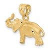 Black Bow Jewelry 14k Yellow Gold Diamond Cut Trumpeting Elephant Pendant - 4 of 4