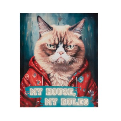 Madison Park 14"x17" Grumpy Cat Print Canvas Delightful Wall Decor Art