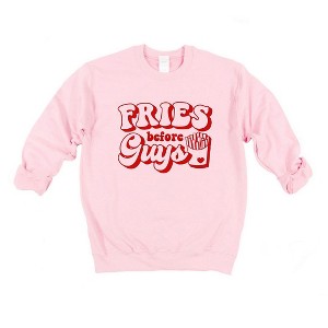 Simply Sage Market Women's Graphic Sweatshirt Fries Before Guys Bold - 1 of 4