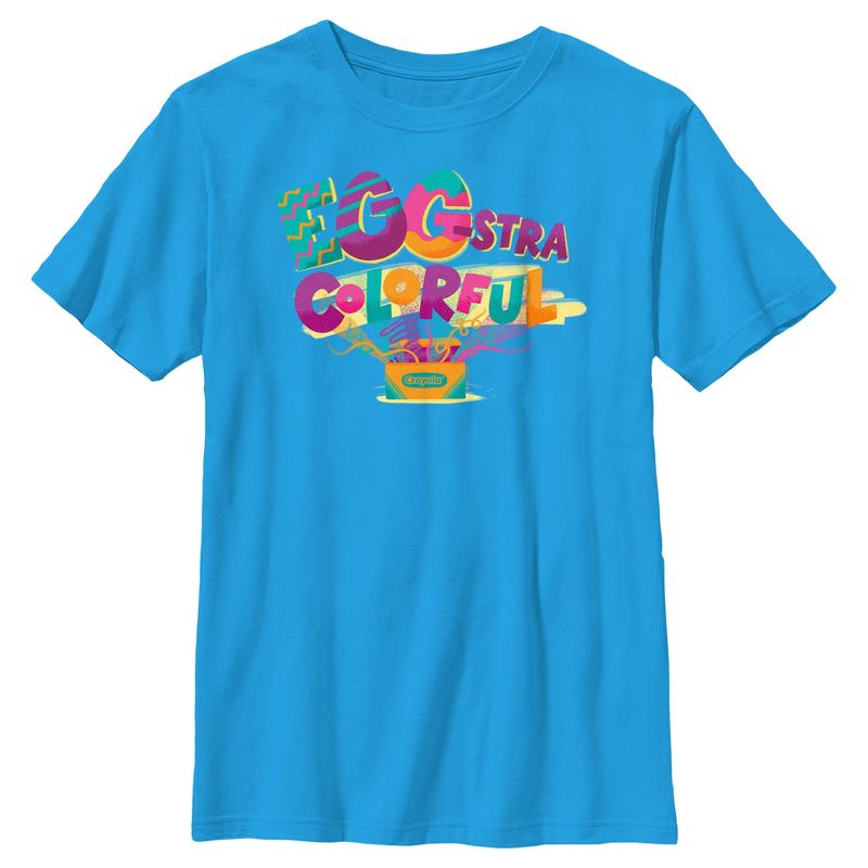 Boy's Crayola Easter Egg-Stra Colorful  T-Shirt - Turquoise - Small, 1 of 5