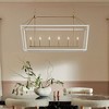 Delvin 44 Inch 6 Light Linear Chandelier with Clear Glass in Champagne Bronze and White - 3 of 4