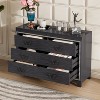 CAVINAS 6 Drawers Dresser for Bedroom,Dressers & Chest of Drawers with Metal Handle and Sparkling Shiny Decoration - 2 of 4