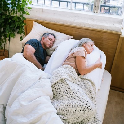 Large White Memory Foam Reflux Relief Wedge Pillow System