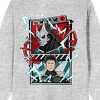 Kaiju No. 8 Kafka Hibini Kaiju Lightning Adult Athletic Heather Crew Neck Long Sleeve Sweatshirt-Medium - 4 of 4