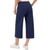 Coolmee Cropped Pants for Women Wide Leg Yoga Pants with Pockets Loose Casual Crop Sweatpants - 4 of 4