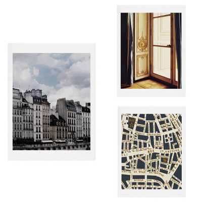 Set of 3 Parisian Details Gallery Decorative Wall Arts - Deny Designs
