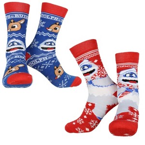 Rudolph The Red-Nosed Reindeer Adult Crew Socks 2 Pack - 1 of 4