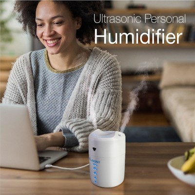 Lasko White Portable Dual Mist Ultrasonic Humidifier