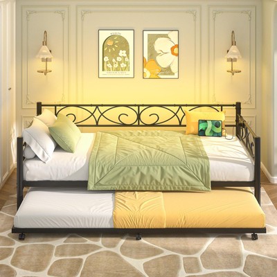 Aheaplus Twin Daybed with Trundle ans