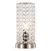 LumiSource Set of 2 Chandelier 11" Contemporary Uplight in Brushed Nickel with Clear Crystal/Chrome Metal Accents from Grandview Gallery - 3 of 4