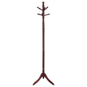Rack Clothes,Merlot Coat Rack with Twisted Post for Closet, Wardrobe - 1 of 4