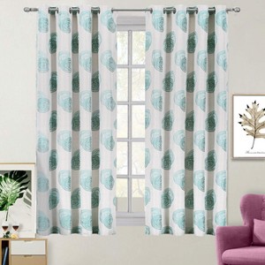 Egyptian Linens Lafayette Window Curtains Panels With Grommets (Set of 2 Panels) - 1 of 4