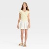 Girls' Short Sleeve V-Neck Ribbed T-Shirt - art class™ - 3 of 3