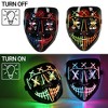 Garvee 2Pcs Mask-Led Light Up Masks,Scary Mask for Adult& Kids (Blue+Pink, Fluorescent green+Orange) - 3 of 4