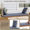 Gulches Patio Swings: Hanging Porch Swing Bench with Cushions, 10.8ft Ropes, Natural/ White/Black/Brown/Gray Finish - 3 of 4