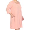 Plus Size Criss Cross Neckline Swing Dress - 4 of 4