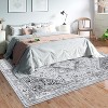Acekool Washable Vintage Oriental Area Rug, Stain-Resistant Non-Slip Soft Low Pile Carpet for Bedroom, Living Room, Dining, pink4x6 - 2 of 4