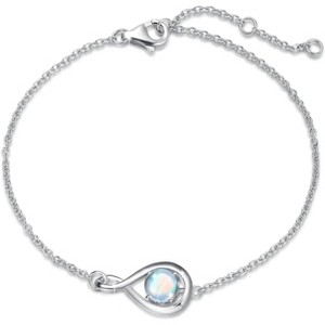 Infinity Birthstone Bracelet - 925 Sterling Silver Adjustable Chain, Fine Jewelry Gift for Women - 1 of 4