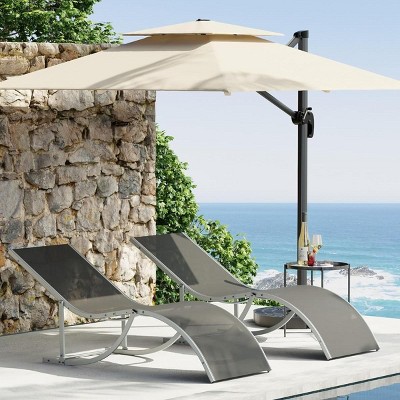 Patio Lounge Chair Set of 2 ¨C All-Weather Sunbeds for Backyard, Garden, Balcony, Heavy Dutys & Relaxing