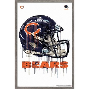 Trends International NFL Chicago Bears - Drip Helmet 20 Framed Wall Poster Prints - 1 of 4