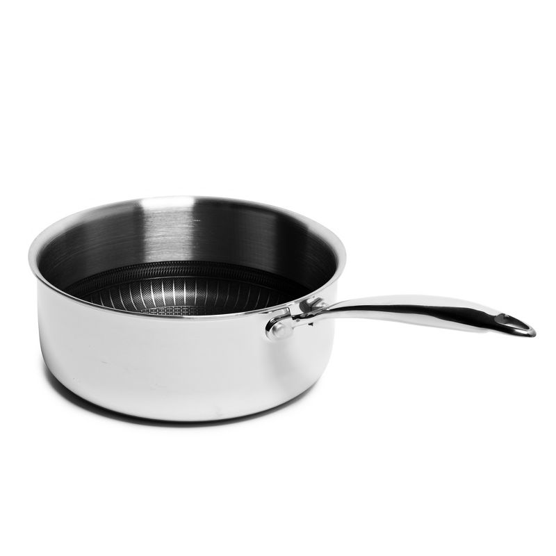 Lexi Home Tri-ply 2.7 Qt. Stainless Steel Nonstick Sauce Pan with Lid, 3 of 8