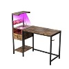 VYNXARIA Brown Computer Desk with Storage Shelves - Stylish Study Writing Table & PC Workstation for Home Office - 4 of 4