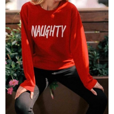 Women's Who's Naughty Holiday Sweatshirt - WKNDER