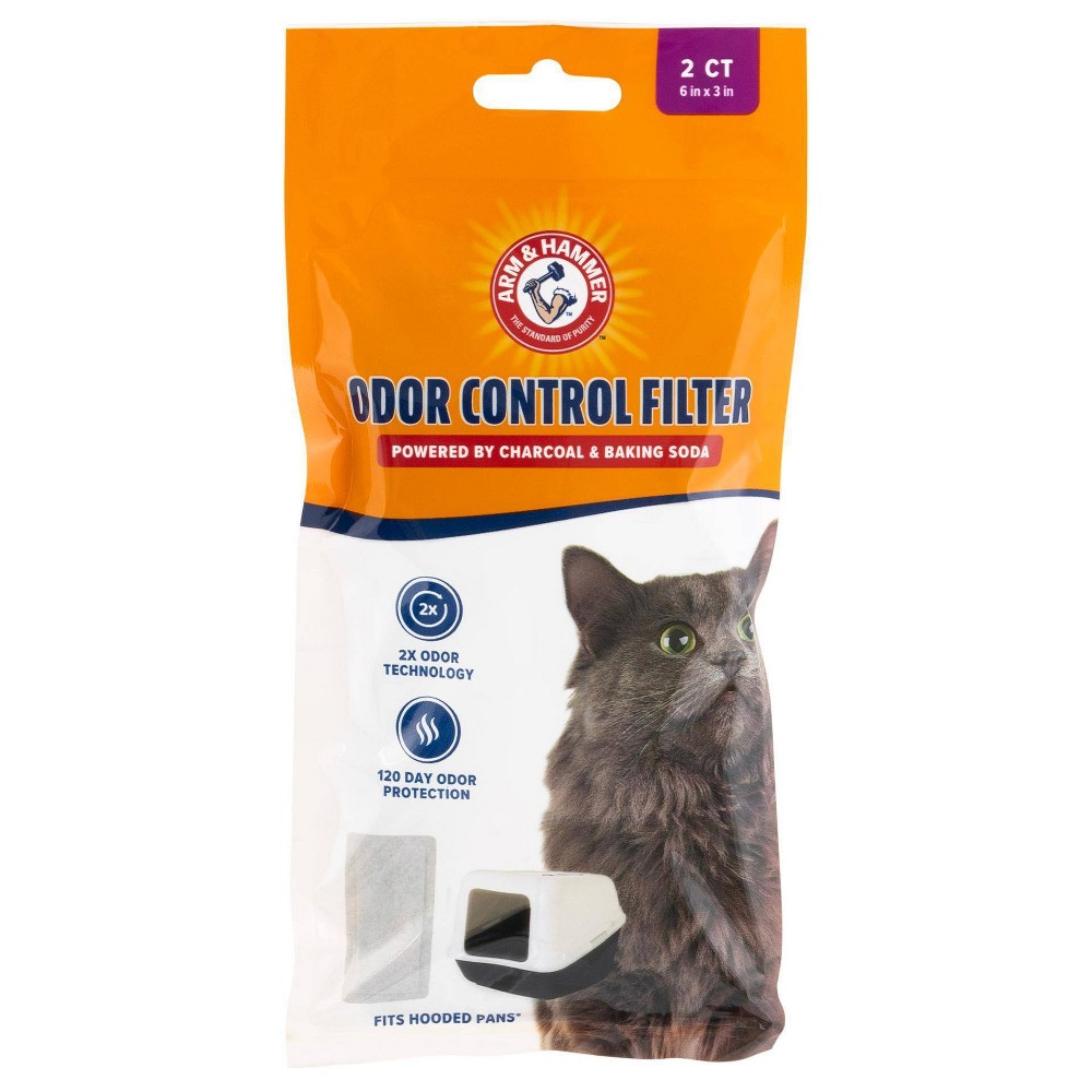 arm & hammer charcoal & baking soda cat litter filter - 2pk - unscented