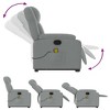 vidaXL Stand Up Massage Recliner Chair Light grey - 3 of 4