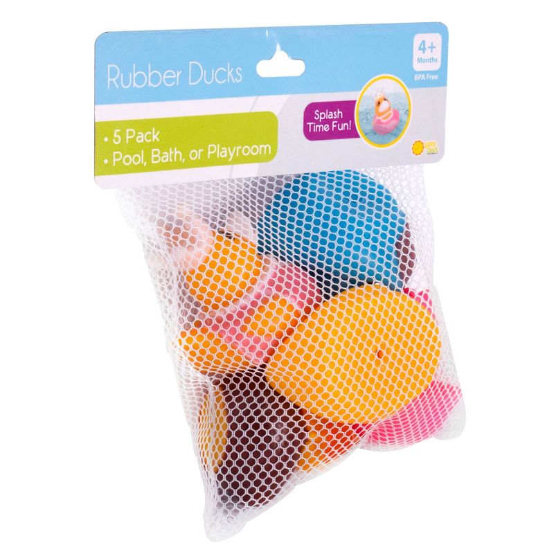 Sunny Days Rubber Ducks Assorted Bath Toys - 5pk, 3 of 6