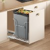 Pull-Out Trash Can with Full Extension Slides, Space-Saving Garbage Can Recycling Bin for Under Kitchen Cabinet, Under Mount Waste Container - 3 of 4