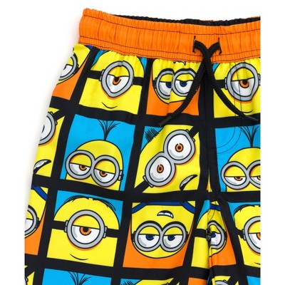 Minions Big Boys UPF 50+ Swim Trunks Bathing Suit Yellow / Orange 8 — фото 4