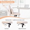 Okak Modern Adjustable Armless Home Office Desk Chair with Criss Cross  Legs,Velvet/Linen Swivel Task Chair for Office,Study,Studio - 3 of 4