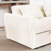 KWPZQEB 65" 3-in-1 Foldable Sofa Bed, Large Loveseat Sofa with Armrests, Cushioned Sofa with Hight Back & Pillows, Futon Sofa for Living Room - 4 of 4