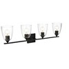 Elegant Lighting Harris 4 light Black and Clear Bath Sconce - 3 of 4