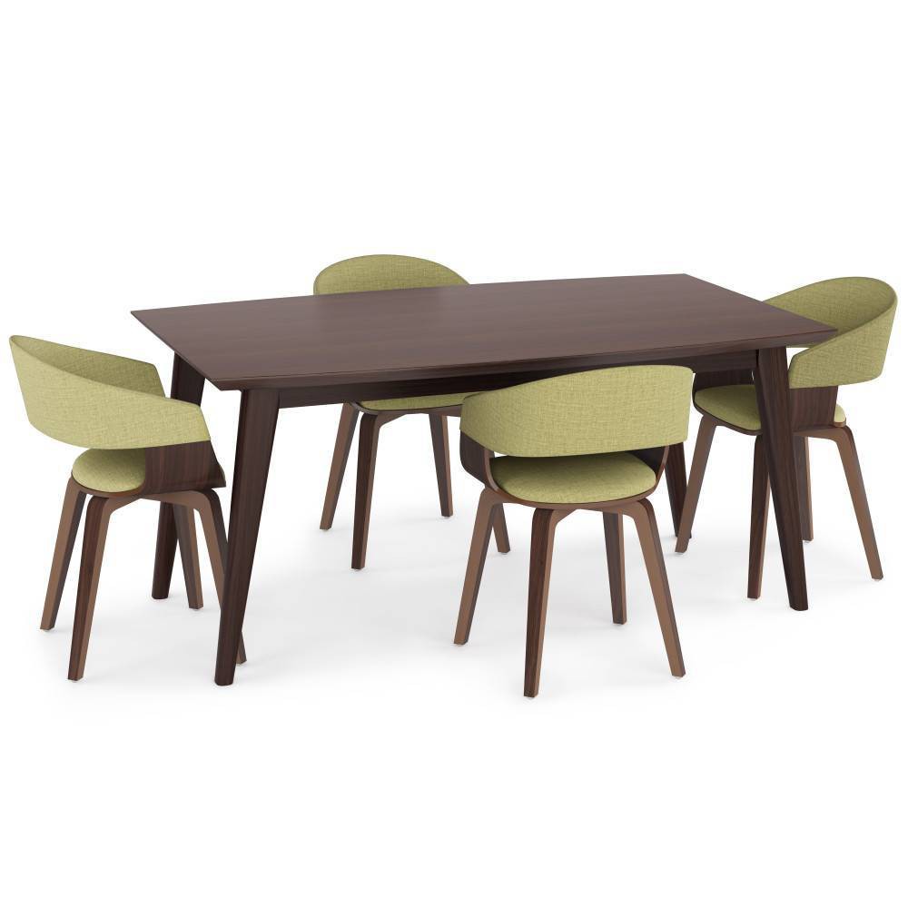 Photos - Dining Table 5pc Calinda III Dining Set Acid Green - WyndenHall