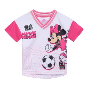 Disney Minnie Mouse Girls Mesh Soccer Jersey T-Shirt Toddler - 1 of 4