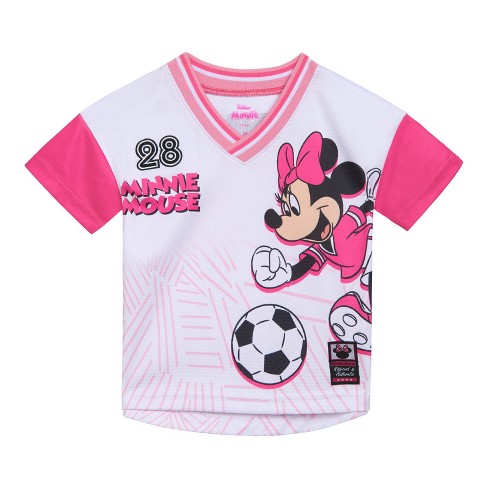 Disney Minnie Mouse Girls Mesh Soccer Jersey T-Shirt Toddler - image 1 of 4