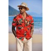 COOFANDY Mens Hawaiian Shirts Short Sleeve Tropical Button Down Shirt Floral Shirt Summer Beach Shirt - 4 of 4