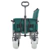 FURNIinspire Outdoor Serving Carts 3-in-1 Folding Wagon with Bench Seat 500lbs Capacity, Beach Tires for Camping Beach, Green, 40.94"*25.2"*44.29" - 2 of 4