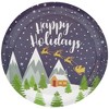 Blue Panda 80 Pack "Happy Holidays" Paper Plates, Christmas Party Supplies with Reindeer Design, 9 In - 3 of 4