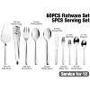 Aoibox 65-Piece Silverware Set with Serving Utensils,18/10 Stainless Steel Flatware for 12,Includes 5-Piece Serving Set -Modern Design,Dishwasher Safe - 2 of 4