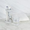 LunaLulinlk Height Adjustable Toothbrush Holder for Bathroom, Toothbrush Holder Stand with Tooth Brush Cup (White) - 3 of 4