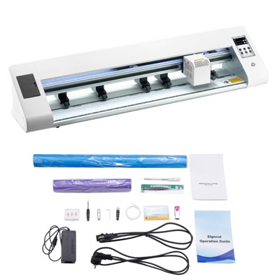 VEVOR Cutting Machine, Automatic Edge Detection Vinyl Cutter Machine with Two Types of Blades, Compatible with Multiple File Formats, White