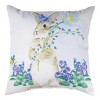 Spring Outdoor Pillow - 18" Pink Bunny Theme Polyester Fabric by Manual Woodworkers & Weavers - 3 of 3
