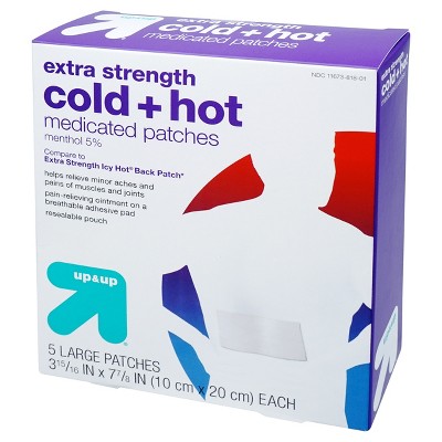 Cold & Hot Medicated Extra Strength Patches - 5ct - up & up™